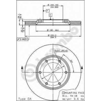 Тормозной диск BREMBO 09.5194.10