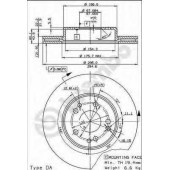 Тормозной диск BREMBO 09.5627.10