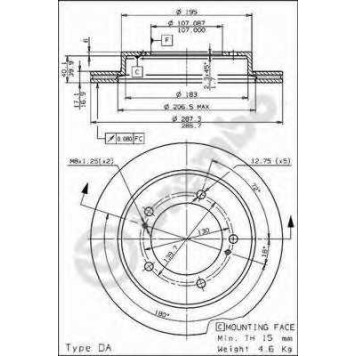 Тормозной диск BREMBO 09.6859.10