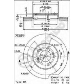 Тормозной диск BREMBO 09.6893.14