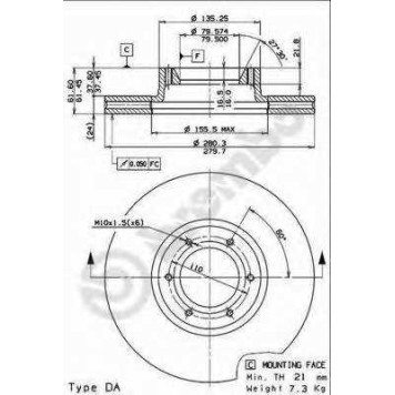 Тормозной диск BREMBO 09.7717.10