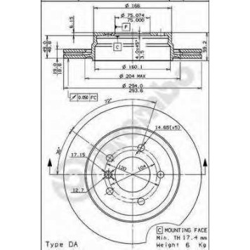 BREMBO 09772011 - диск тормозной передний 09.7720.11 (281х24) 4 отв