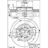BREMBO 09831510 - диск тормозной передний 09.8315.10 (315х28) 5 отв