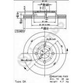Тормозной диск BREMBO 09.8545.10
