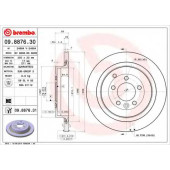 BREMBO 09887631 - диск тормозной задний 09.8876.31