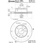 BREMBO 09893120 - диск тормозной передний 09.8931.20 (280х24) 5 отв