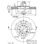 BREMBO 09936520 - диск тормозной передний 09.9365.20