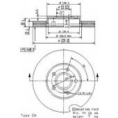 BREMBO 09946411 - диск тормозной передний 09.9464.11 (278х25) 5 отв