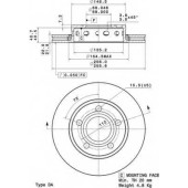 Тормозной диск BREMBO 09.A597.11