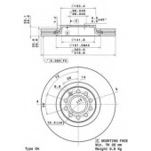 BREMBO 09A59811 - диск тормозной передний 09.A598.11