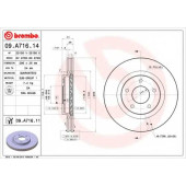 BREMBO 09A71611 - диск тормозной передний 09.A716.11