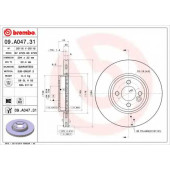 Тормозной диск BREMBO 09.A047.31