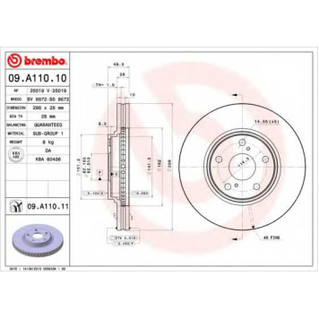 Тормозной диск BREMBO 09.A110.11