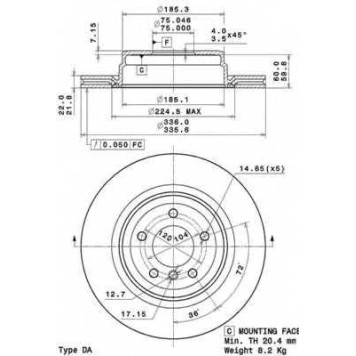 Тормозной диск BREMBO 09.A270.11