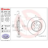 Тормозной диск BREMBO 09.A727.21