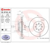 Тормозной диск BREMBO 09.B749.40