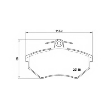 Колодки тормозные дисковые для VW CORRADO, GOLF, JETTA, PASSAT, SCIROCCO, VENTO <b>BREMBO P 85 015 / 20168</b>