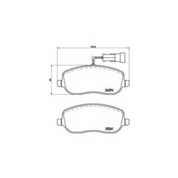 Колодки тормозные дисковые для FIAT CROMA(194) <b>BREMBO P 23 100 / 20261</b>