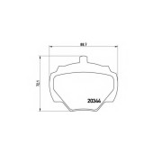Колодки тормозные дисковые для LAND ROVER DEFENDER(LD, LD#), DISCOVERY(LG, LJ), RANGE ROVER(AE, AN, HAA, HAB, HAM, HBM, RE, RN) <b>BREMBO P 44 001 / 20344</b>