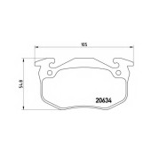 Колодки тормозные дисковые для RENAULT TWINGO(C06#,S06#) <b>BREMBO P 68 020 / 20634</b>