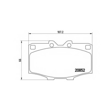 Колодки тормозные дисковые для TOYOTA 4 RUNNER, HILUX, LAND CRUISER <b>BREMBO P 83 006 / 20852</b>