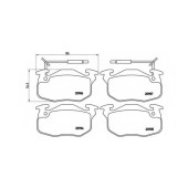 Колодки тормозные дисковые для CITROEN SAXO / PEUGEOT 205, 305, 309, 405 / RENAULT 11, 18, 19, 20, 21, 30, 9, CLIO, ESPACE, FUEGO, RAPID, SUPER 5 <b>BREMBO P 68 010 / 20905</b>