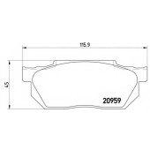 Колодки тормозные дисковые для HONDA CIVIC(EC,ED,EE) <b>BREMBO P 28 006 / 20959</b>