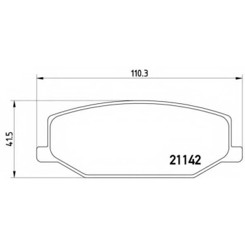 Колодки тормозные дисковые для SUZUKI JIMNY(FJ), SAMURAI(SJ), SJ 410, SJ 413, SUPER CARRY(ED) <b>BREMBO P 79 001 / 21142</b>