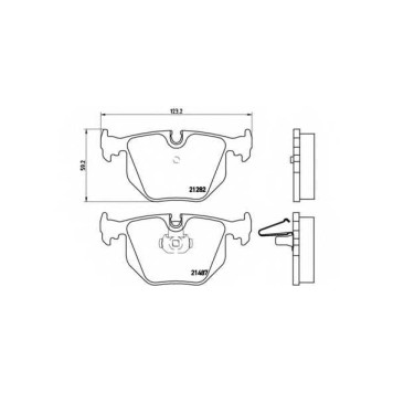 BREMBO P06044 - колодки тормозные, задние