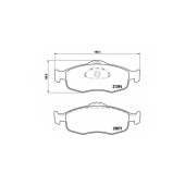 Колодки тормозные дисковые для FORD COUGAR(EC#), MONDEO(BAP,BFP,BNP,GBP), SCORPIO(GAE,GFR,GGE,GGR,GNR) <b>BREMBO P 24 037 / 21394</b>