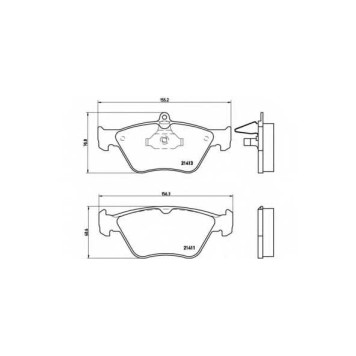 Колодки тормозные дисковые для OPEL CALIBRA(85#), OMEGA(21#, 22#, 23#, 25#, 26#, 27#), VECTRA(86#, 87#, 88#, 89#) / SAAB 900 <b>BREMBO P 59 019 / 21411</b>