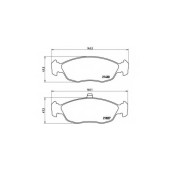 Колодки тормозные дисковые для CITROEN SAXO(S0, S1), XSARA(N0, N1, N2) / PEUGEOT 106(1, 1#, 1A, 1C), 205, 306(7#, 7A, 7B, 7C, 7D, 7E, N#, N3, N5) <b>BREMBO P 61 051 / 21430</b>