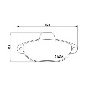 Колодки тормозные дисковые для FIAT PANDA(169), PUNTO(176, 176C, 176L, 188, 188AX), SEICENTO(187, 287) / LANCIA Y(840A) <b>BREMBO P 23 096 / 21436</b>