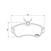 Колодки тормозные дисковые для NISSAN ALMERA(N16), PRIMERA(P10,P11,WP11) <b>BREMBO P 56 022 / 21546</b>