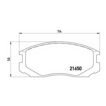 Колодки тормозные дисковые для DAIHATSU BEGO, EXTOL, RUSH, TERIOS / MITSUBISHI COLT, LANCER, MIRAGE / TOYOTA RUSH <b>BREMBO P 54 015 / 21650</b>