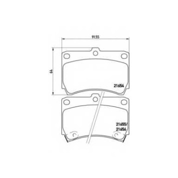 Колодки тормозные дисковые для KIA AVELLA, RIO(DC,DC#) / MAZDA 121(DB), 323 P(BA), 323(BG), DEMIO(DW), FAMILIA(BA,BG) <b>BREMBO P 49 016 / 21654</b>