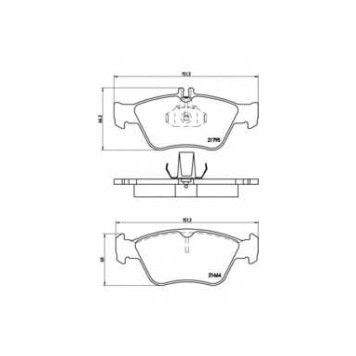 Колодки тормозные дисковые для MERCEDES C(S202,W202), CLK(A208,C208), E(S210,W210), SLK(R170) <b>BREMBO P 50 023 / 21664</b>