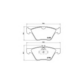 Колодки тормозные дисковые для CHRYSLER CROSSFIRE / MERCEDES CLK(A208,C208), E(S210,W210), S(W220), SLK(R170) <b>BREMBO P 50 026 / 21670</b>