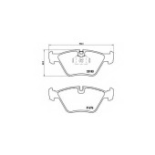Колодки тормозные дисковые для BMW 3(E46), X3(E83), Z4(E85,E86) <b>BREMBO P 06 043 / 21676</b>