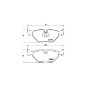 Колодки тормозные дисковые для BMW 5(E39) <b>BREMBO P 06 023 / 21691</b>