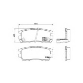 BREMBO P54018 - колодки тормозные, задние
