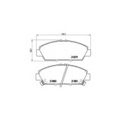 Колодки тормозные дисковые для HONDA ACCORD(CB,CC,CD,CE,CF), PRELUDE(BB) <b>BREMBO P 28 021 / 21879</b>