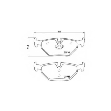 Колодки тормозные дисковые для SAAB 9-5(YS3E) <b>BREMBO P 71 006 / 21934</b>