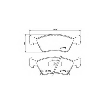 Колодки тормозные дисковые для TOYOTA AVENSIS(#T22#) <b>BREMBO P 83 041 / 21975</b>