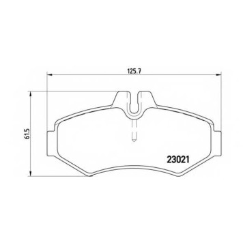BREMBO P50020 - колодки тормозные, задние