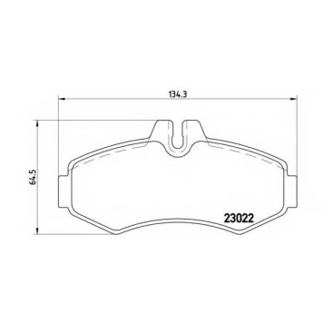 Колодки тормозные дисковые для MERCEDES V(638/2,W447), VITO(638) <b>BREMBO P 50 031 / 23022</b>