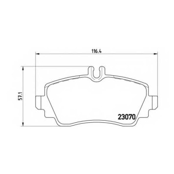 Колодки тормозные дисковые для MERCEDES A(W168) <b>BREMBO P 50 036 / 23070</b>