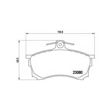 Колодки тормозные дисковые для MITSUBISHI CARISMA(DA#) <b>BREMBO P 54 021 / 23080</b>