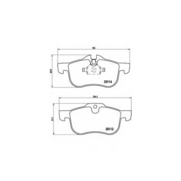 Колодки тормозные дисковые <b>BREMBO P 52 017 / 23112</b>