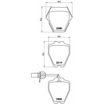 Колодки тормозные дисковые для AUDI A4(8D2,8D5,B5), A6(4B2,4B5,C5), ALLROAD(4BH,C5) / VW PASSAT(3B3,3B6), PHAETON(3D#) <b>BREMBO P 85 067 / 23119</b>